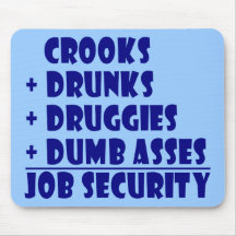 COPS job security Mouse Mat