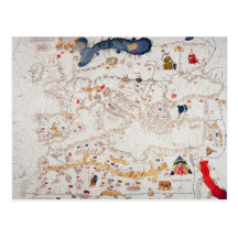 Copy of Catalan Map of Europe, North Africa Post Cards