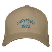 Copyright 1920 embroidered baseball cap