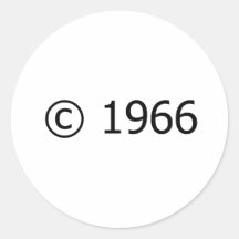 Copyright 1966 sticker