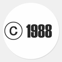 Copyright 1988 sticker