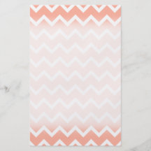 Coral and White Zig Zag Pattern. Flyers