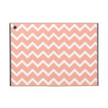 Coral and White Zig Zag Pattern. Cases For iPad Mini