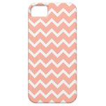Coral and White Zig Zag Pattern. iPhone 5 Case