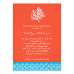 Coral Bridal Shower Invitation