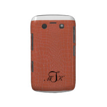 Coral Coloured Alligator Print Case-Mate Blackberry Case