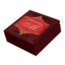 Coral Pink Lace Wedding Anniversary Gift Box