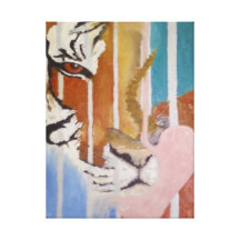 CORBETT, THE TIGER, NEEDS A NEW HOME STRETCHED CANVAS PRINTS