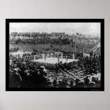 Corbett vs. Fitzsimmons Boxing Match 1897 Print