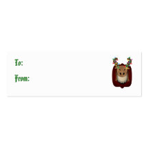 Corduroy Moose Gift Tags Business Card