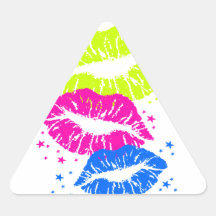 Corey Tiger 80s Lips & Stars Sticker