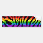 Corey Tiger 80s Rainbow Tiger Stripes bumper stickers
