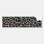 Corey Tiger 80s Retro Leopard Spots bumper stickers