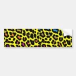 Corey Tiger 80s Retro Leopard Spots bumper stickers