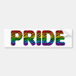 Corey Tiger 80s Retro Pride Rainbow bumper stickers