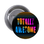 COREY TIGER 80s RETRO TOTALLY AWESOME STRIPES Buttons
