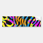 Corey Tiger 80s Splatter Paint Tiger Stripes bumper stickers