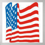 Corey Tiger 80s Vintage American Flag posters