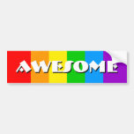 Corey Tiger 80s Vintage Awesome Rainbow bumper stickers