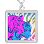 Corey Tiger 80s Vintage Twin Tigers necklaces