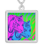 Corey Tiger 80s Vintage Twin Tigers necklaces
