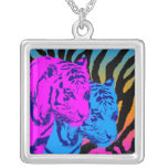 Corey Tiger 80s Vintage Twin Tigers necklaces