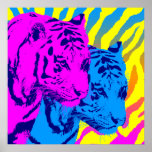 Corey Tiger 80s Vintage Twin Tigers posters