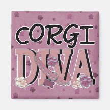 Corgi DIVA Refrigerator Magnet