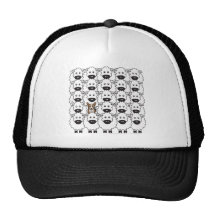 Corgi in the Sheep Mesh Hats