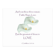 Corinthians 13:13 Faith Hope Love Post Cards