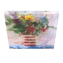 Corner Kitchen Table & Flower Arrangement canvas prints