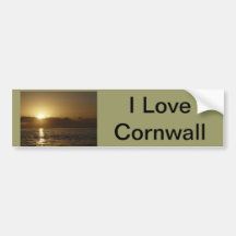 Cornish sunset bumper sticker