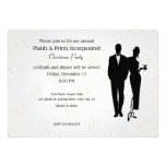 Corporate Christmas Party Black Tie Personalized Invitations