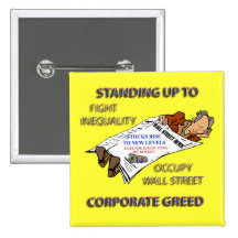 CORPORATE GREED BUTTON