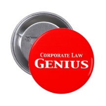 Corporate Law Genius Gifts Pin