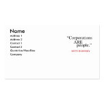 Corporations are People Business Cards