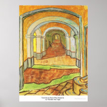 Corridor in Saint-Paul Hospital - Vincent van Gogh Print