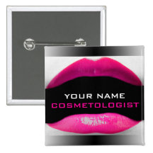 Cosmetic Name Badge Button
