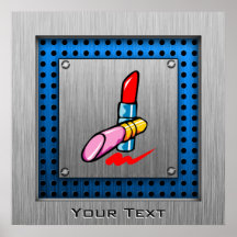 Cosmetics; Brushed metal-look Posters