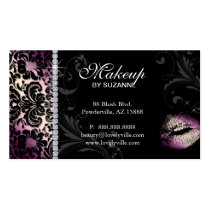 Cosmetologist Business Card Floral Purple business cards