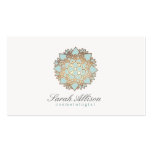 Cosmetologist Elegant and Simple Blue Lotus Business Card Template