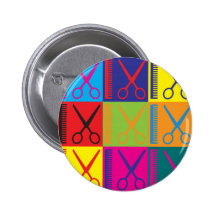 Cosmetology Pop Art Pinback Button