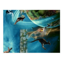 Cosmic Cangaroo Silly Trilly Postcard