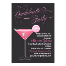 Cosmo Bachelorette Party Invitation