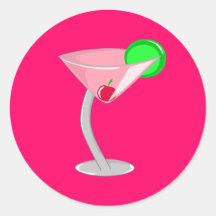 Cosmopolitan Round Sticker