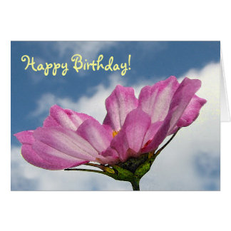 Pink Cosmos Birthday Cards, Invitations, Photocards & More