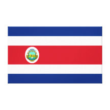 Costa Rica – Costa Rican National Flag Stretched Canvas Print