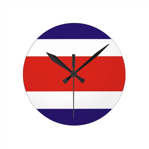 costa rica country flag clock