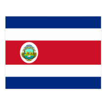 Costa Rica Flag CR Postcard