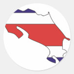Costa Rica flag map Sticker